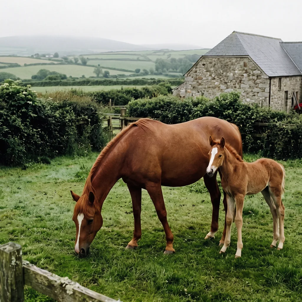 Élevage de chevaux au Haras de Sirogne, Ussac